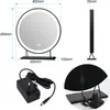 Heilmetz Schminkspiegel mit Beleuchtung Φ40cm Schwarz LED Produktbild-Vorschau 7