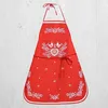 Fartuch kuchenny Folk, czerwone tło, 64x76 cm Podgląd zdjęcia produktu 5