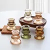 Omgoods - Set van 6 Ribbelglas Kaarsenhouders in Amber Productafbeelding-voorbeeld 2