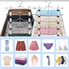 Collage of a multi-tier hanger for clothes and various clothing items. Produktbild-Vorschau