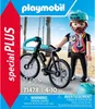 A Playmobil figure with a bicycle on a beach. Anteprima dell’immagine prodotto