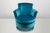 Casa Padrino Luxus Art Deco Lounge Sessel Blau - Luxury Produktbild-Vorschau 7