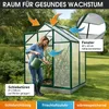 BRAST Gewächshaus Aluminium mit Fundament | 130x190x195cm Produktbild-Vorschau 6