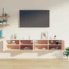 vidaXL Wandschränke 2 Stk. Weiß 80x30x30 cm Massivholz Produktbild-Vorschau 3