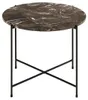 Avila table d'angle Ø52cm marbre marron. Voir les images du produit 2
