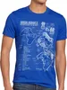 style3 PS1 Gamer Blaupause Herren T-Shirt PS gamepad Produktbild-Vorschau 1
