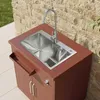 Mobile lavello a due ante per cucina esterna finitura Anteprima dell’immagine prodotto 2
