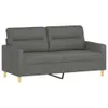2-Sitzer-Sofa Dunkelgrau 140 cm Stoff Produktbild-Vorschau 1