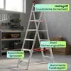 Robuste 6-stufige Teleskop-Doppeltrittleiter: Eine stabile Produktbild-Vorschau 3