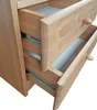 A close-up view of a wooden nightstand with two drawers. Produktbild-Vorschau