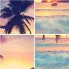 Poster - Poster ohne Rahmen - Meer Strand Palme - 60x60 cm Produktbild-Vorschau 8