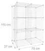 Scaffale a incastro Relaxdays, scaffale modulare a cubi, Anteprima dell’immagine prodotto 4