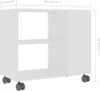The Living Store boční stolek bílý 70x35x55 cm materiál na Náhled obrázku produktu 7