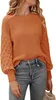 ASKSA Damen Pullover Laternenaermeln Strickpullover Produktbild-Vorschau 1