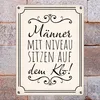 Männer mit Niveau sitzen auf dem Klo Metallschild in 15x20 Produktbild-Vorschau 7