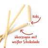 Mikado tyčinky z bílé čokolády 75g Náhled obrázku produktu 3