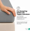 etérea Comfort Jersey Topper Spannbettlaken Grau 200x200 - Produktbild-Vorschau 3