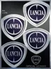 Chromowana naklejka Lancia z oficjalnym logo 4, wymiary Podgląd zdjęcia produktu 1