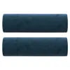 vidaXL Cuscino decorativo 2 pz. Velluto blu Ø15x50 cm Anteprima dell’immagine prodotto 1