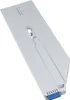 A white plastic detergent dispenser drawer for a washing machine, with a blue connector at the end. Produktbild-Vorschau