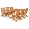 vidaXL 7-tlg. Garten-Essgruppe Massivholz Teak Produktbild-Vorschau 1