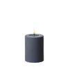 LED Stumpenkerze MIA - Kunststoff - realistische 3D Flamme - H: 10cm - outdoor - grau Produktbild-Vorschau