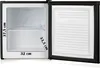 An open mini-refrigerator with dimensions displayed. Náhľad obrázku produktu