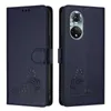 Leder Hülle für Huawei Nova 9 Pro/Honor 50 Pro Süße Katze Produktbild-Vorschau 2