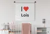 MuchoWow® Wandteppich Wandbehang Ich liebe - Lois - Mädchen Produktbild-Vorschau 1