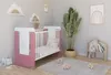 Babybett, Gitterbett mit Matratze & Kleiner Teddybar Gravur Produktbild-Vorschau 2