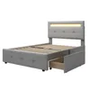 Fortuna Lai Polsterbett Einzelbett mit 2 Schublade und LED, Produktbild-Vorschau 6