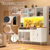 Flieks Küche Hochschrank mit Led, Küchenbuffet Produktbild-Vorschau 6