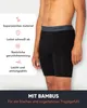 FM London heren, 4-pack bamboe boxershorts, lange Productafbeelding-voorbeeld 2