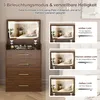 3-in-1 Schminktisch mit offenem Spiegel Glasplatte Walnut Produktbild-Vorschau 7