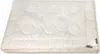A white comforter or duvet is laid out flat on a white background. Produktbild-Vorschau