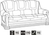 Klassische Dreisitzer Couch Couch Polster Sofa 3 Sitzer Produktbild-Vorschau 4