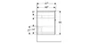 Seitenschrank iCon 450x600x476mm NB hickory/Griff lava matt Produktbild-Vorschau 3
