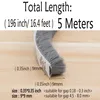 Borsteldichting - 9 x 9 mm - 5 meter rol - Zelfklevende Productafbeelding-voorbeeld 3