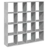 vidaXL Bücherregal Betongrau 137,5x29x137,5 cm Produktbild-Vorschau 1