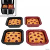 4er Set Cina Backform quadratisch 12x12cm Airfryer Backofen Produktbild-Vorschau 1