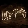 NEON LED světlo, dekorativní nástěnné světlo, Lets Party Náhled obrázku produktu 1