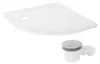 LuxeBath Duschwanne 80x80 cm Weiß mit Ablaufgarnitur, Produktbild-Vorschau 1