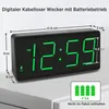 Digitale wekker, werkt op batterijen, met grote Productafbeelding-voorbeeld 3