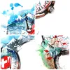 Bilder auf glas - Uhr Schweizer Alpen Wolke - 120x80cm - Produktbild-Vorschau 8