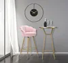 Barhocker Küche mit Blumenlehne, goldene Beine, h90cm Produktbild-Vorschau 10