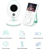 A baby monitor camera and parent unit are displayed, along with icons illustrating its features. Produktbild-Vorschau