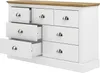 Galano Commode 7 tiroirs bois blanc 119 x 73,6 x 35,3 cm Voir les images du produit 6
