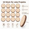 Holzscheiben 16 Stück, Baumscheiben 16-17cm, Naturholz Produktbild-Vorschau 14