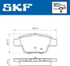 SKF Bremsbeläge Satz Hinten Bremsklötze für FIAT BRAVO II Produktbild-Vorschau 1