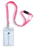 1x Ausweis-Set Ausweisset Umhängeband ROSA Lanyard Produktbild-Vorschau 2
